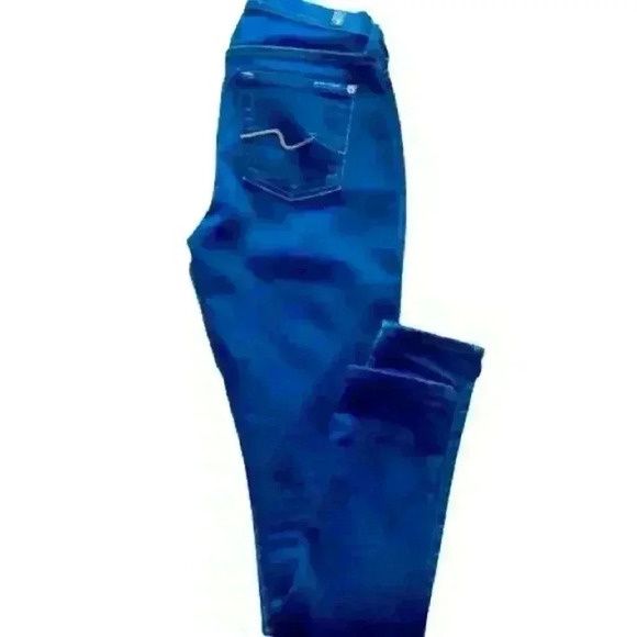 HOST PICK ❤️ 7 For all Mankind The Skinny Stretch Low Rise Blue Jean size 25 - Picture 4 of 14